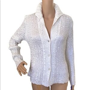 Rafael Essential White Crinkle Texture Stretch